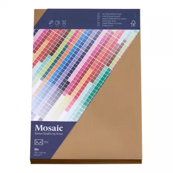 Artoz Papier Mosaic enveloppes DIN B6 sans fenêtre naturel à gommer 20 pièces
