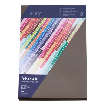 Artoz Papier Mosaic enveloppes DIN B6 sans fenêtre graphite gommées lot de 20