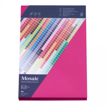 Artoz Papier Mosaic enveloppes DIN B6 sans fenêtre fuchsia à gommer 20 pièces
