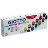 Peintures tempera scolaires F.I.L.A. GIOTTO assorties 13 x 18 ml (F351300)