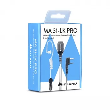 Midland MA 31LK Pro casque filaire à tube acoustique - noir/transparent