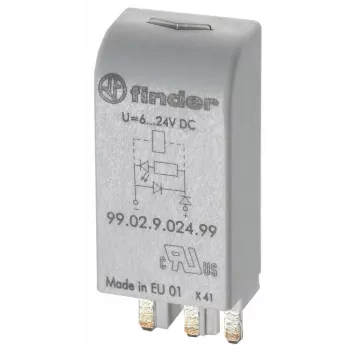 Finder module indicateur LED vert avec diode 6-24 VDC pour supports de relais série 95 99.02.9.024.99