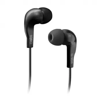 SBS TEINEARKL oreillette intra-auriculaire avec microphone - Noir - filaire - câble 1,2 m - jack 3,5 mm - appels & musique