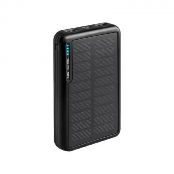 SBS Power Bank solaire USB/USB-C 10000 mAh noir
