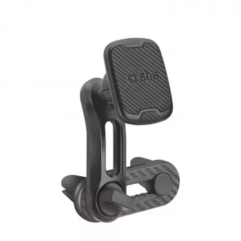 SBS support de téléphone magnétique à double clip pour voiture - fixation universelle pour smartphone avec puissants aimants néodyme, rotation 360°, noir