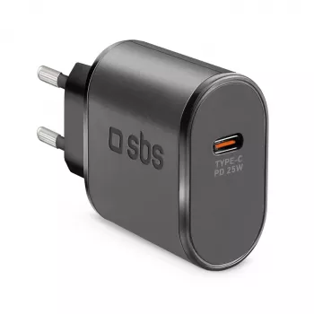 Chargeur mural SBS TETR1CPD25 25W USB-C Power Delivery - noir