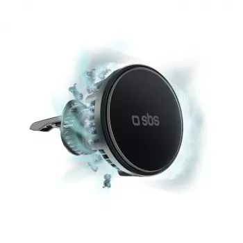 SBS TESUPFANWIR15W chargeur de voiture sans fil Qi 15 W avec ventilateur de refroidissement, noir