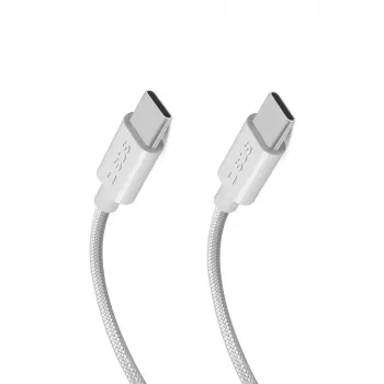 Câble USB-C vers USB-C SBS TECABLE TISSUE TCC2G 2 m 60W Power Delivery - gris