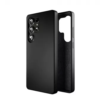 Coque arrière Puro Icon Mag pour Samsung Galaxy S25 Ultra, noire, TPU/silicone, compatible MagSafe