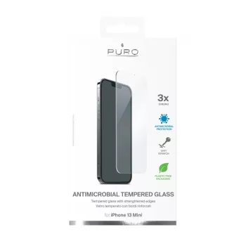 Protection d'écran en verre trempé antibactérienne PURO pour Apple iPhone 13 Mini