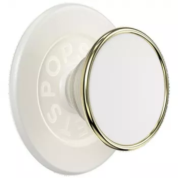 Popsockets Round Luxe Coconut Creme Support et grip téléphone émaillé MagSafe