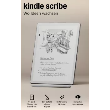 Liseuse Amazon Kindle Scribe 64 Go avec Premium Pen, écran 10,2 inch E Ink Carta 1200, Wi-Fi, Tungsten