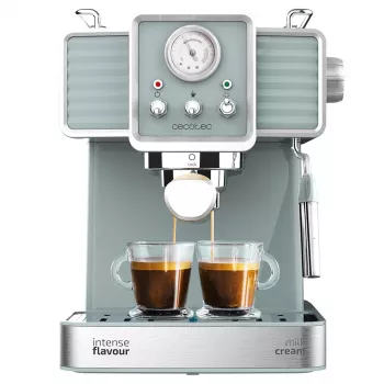 Machine à espresso Cecotec Power Espresso 20 Tradizionale, 20 bars, 850 W, 1,5 L, noire/argent