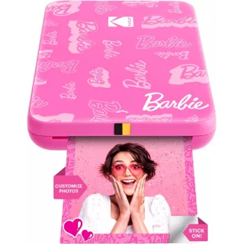 Imprimante photo instantanée KODAK Step Slim Barbie - Bluetooth 5.0, technologie ZINK Zero Ink, tirages 2x3