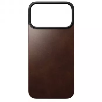 Coque arrière Nomad Modern Leather pour Apple iPhone 17 Pro Max, compatible MagSafe, cuir Horween pleine fleur, Rustic Brown