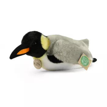 Rappa Peluche pingouin réaliste écologique allongé 28 cm
