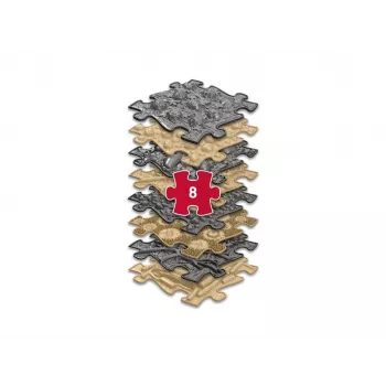 Muffik tapis sensoriel orthopédique set 8-en-1 Naturel 8 pièces de puzzle MFK-065