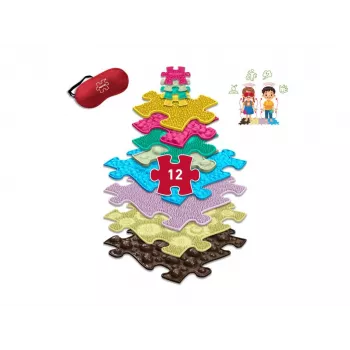 Muffik tapis sensoriel orthopédique set 13-en-1 puzzle jeu tactique MFK-070