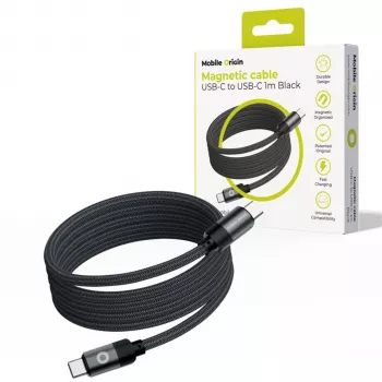Mobile Origin câble magnétique USB-C vers USB-C noir 1 m
