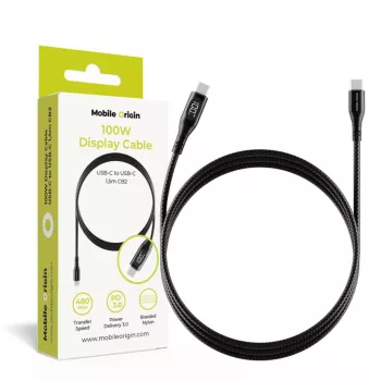 Câble d'affichage USB-C vers USB-C Mobile Origin 100W CB2 1,5 m