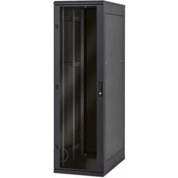 TRITON RMA-42-A66-BAX-N1 Armoire autoportante 19 inch 42U 600x600 mm, noire, porte vitrée, 800 kg