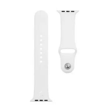 Bracelet Tactical en silicone pour Apple Watch 1/2/3/4/5/6/7/SE 42/44/45mm blanc