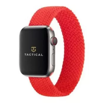 Bracelet tressé Tactical pour Watch 1/2/3/4/5/6/7/SE 42/44/45mm taille M rouge
