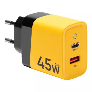 Chargeur mural Tactical Microgrid GaN 45W jaune avec USB-C