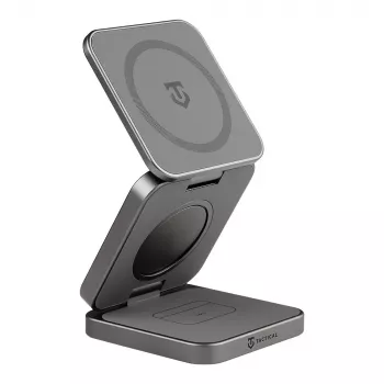 Support de voiture magnétique Tactical MagForce Saviour 3en1 avec chargeur sans fil et batterie externe 5000 mAh noir