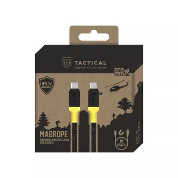 Câble Tactical MagRope USB-C vers USB-C 1,2 m noir/jaune