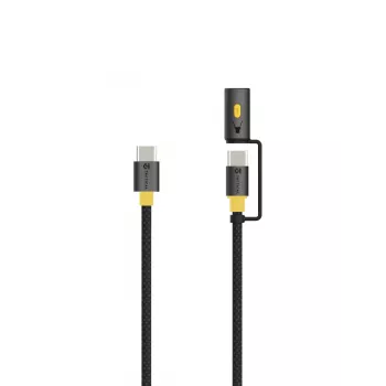 Câble Tactical Stinger USB-C/USB-C noir