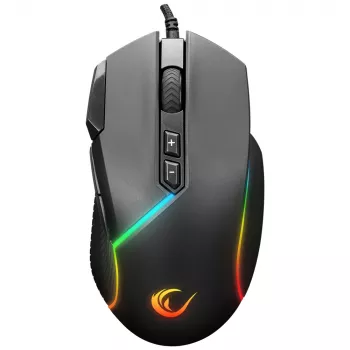 Souris gaming Rampage Comfort, programmable 12800 DPI RGB, noire