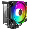 Rampage Octagon C50 CPU Air Cooler, 120mm PWM Fan, 1800 RPM, ARGB, Intel LGA 1700/1200/115X, AMD AM5/AM4/AM3+, 4 Heat Pipes, Up to 180W TDP