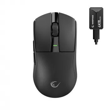 Souris gaming sans fil Rampage Zenith Pro Black 26000 DPI PAW3395 4KHz tri-mode noire