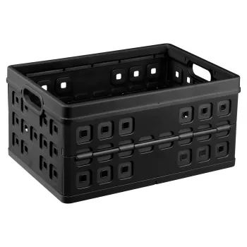 Boîte pliante Helit Klappbox Square H6180295 46 L gris/noir