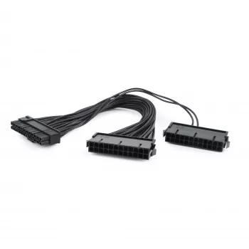 Câble d'extension d'alimentation ATX 24 broches GEMBIRD CC-PSU24-01, mâle vers femelle, 30 cm, noir