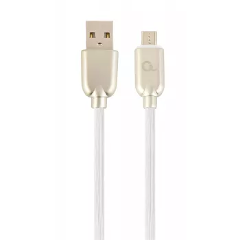 Câble USB 2.0 Type-A mâle vers Micro-B mâle Gembird, 1 m, blanc, gaine TPE