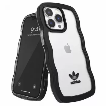 Adidas OR Wavy Case for iPhone 13 Pro / iPhone 13 6.1 inch Black Transparent