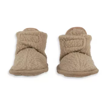 Lodger Chaussons bébé en polaire teddy beige 3-6 mois