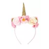 Bandeau licorne Souza! avec fleurs et corne dorée