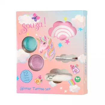 Tatouages temporaires glitter licorne Souza! 12 pièces