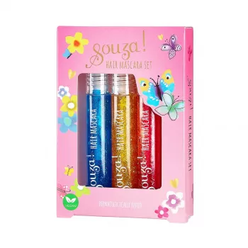 Souza! Mascara à cheveux pailleté pour enfants Lot de 3 couleurs