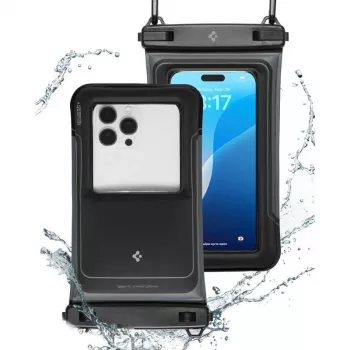 Étui flottant étanche universel SPIGEN A611P lot de 2 noir mat