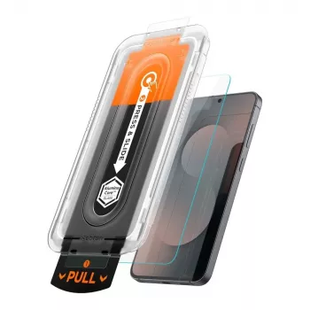 Protection d'écran en verre trempé Spigen Glas.tR EZ Fit Pro HD pour Samsung Galaxy S25 FE - transparente (lot de 2)