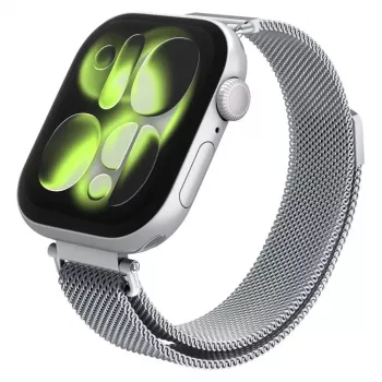 Bracelet en acier inoxydable Spigen WBM4 pour Apple Watch 8/9/10/11/SE (40/41/42 mm), Silver