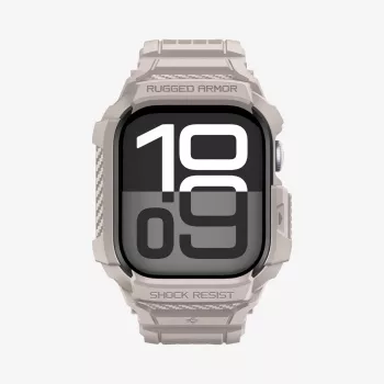 Coque SPIGEN Rugged Armor Pro V2 pour Apple Watch 10/11 (46 mm), beige dune