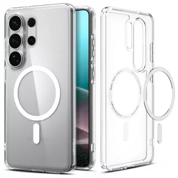 Spigen Ultra Hybrid Mag MagSafe Galaxy S26 Ultra transparent/blanc