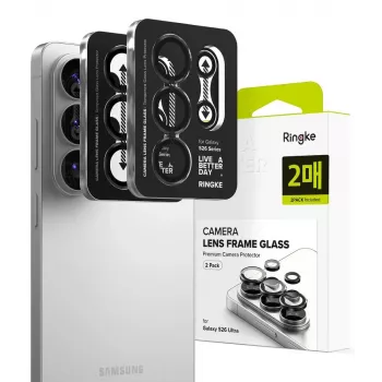 Protecteur de cadre photo Ringke Camera Frame, lot de 2 pour Samsung Galaxy S26 Ultra, noir