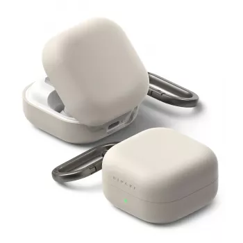 Ringke Housse en silicone pour Samsung Galaxy Buds 4 / 4 Pro - Stone