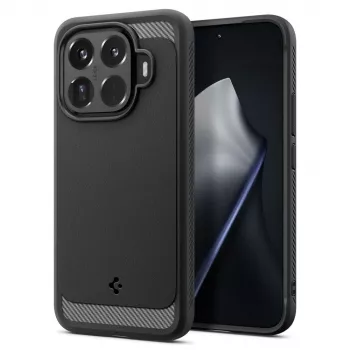 Spigen Rugged Armor Coque pour Xiaomi 15T Pro, noir mat